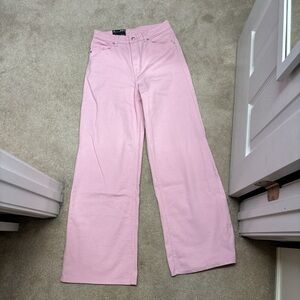 H&M Wide Leg Twill Pants - Light Pink - Size 8